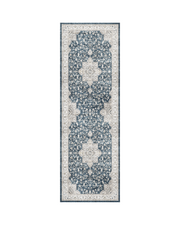 Washable boho runner rug connecting multiple rooms with a cohesive look