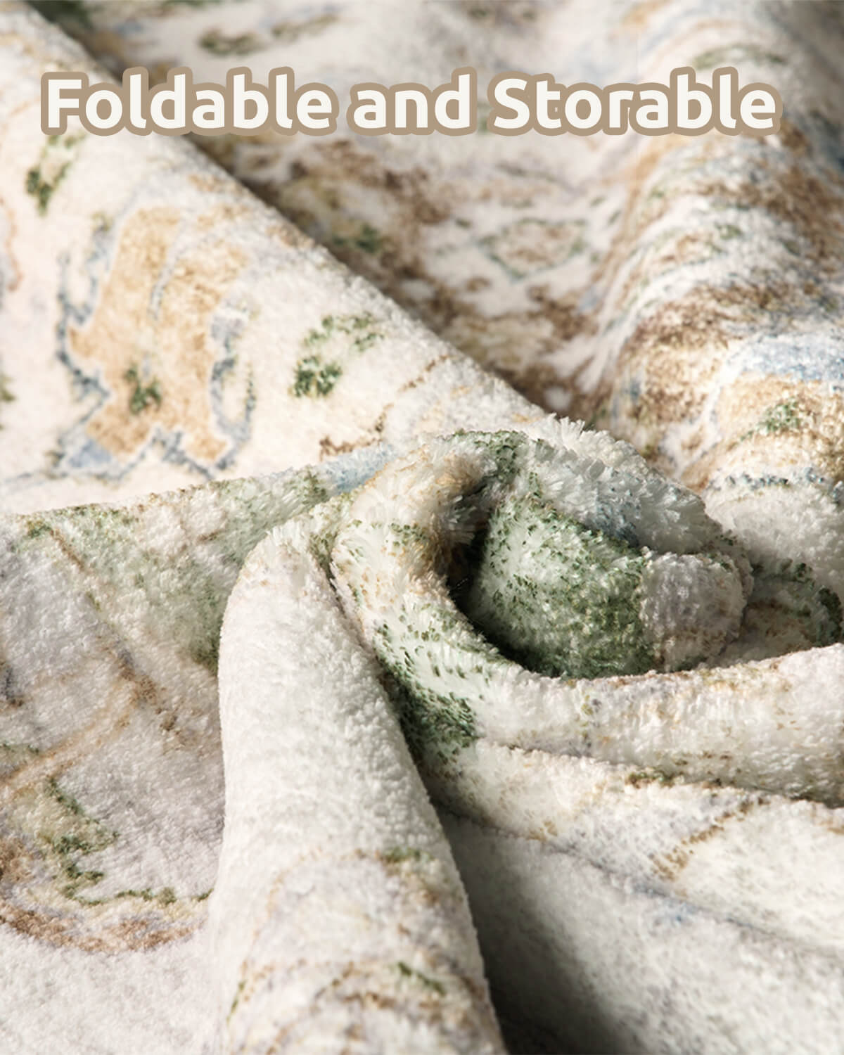 Botanical floral vintage soft area rug ideal for layered home decor with everyday comfort