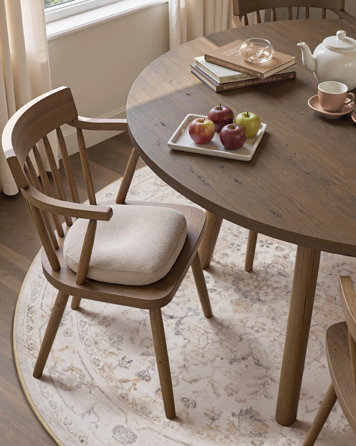 Timeless floral vintage rug supporting classic interior design with modern comfort