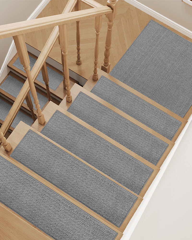 Pet-friendly stair treads with secure grip to prevent slipping
