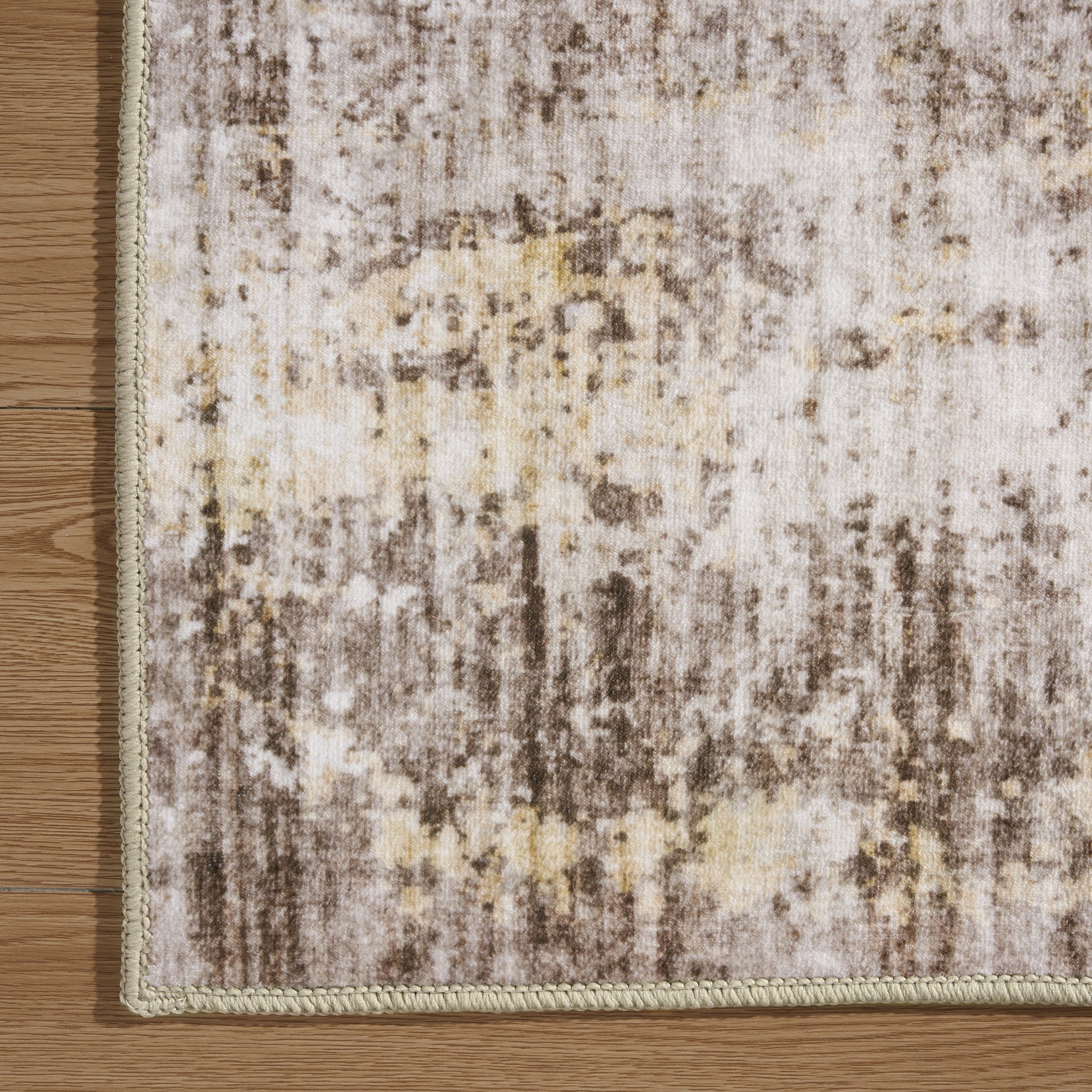 Alfombra lavable antideslizante moderna abstracta MontVoo marrón